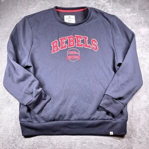 Colosseum Rebels Crewneck Sweatshirt Mens 3XL Gray Ole Miss Pullover